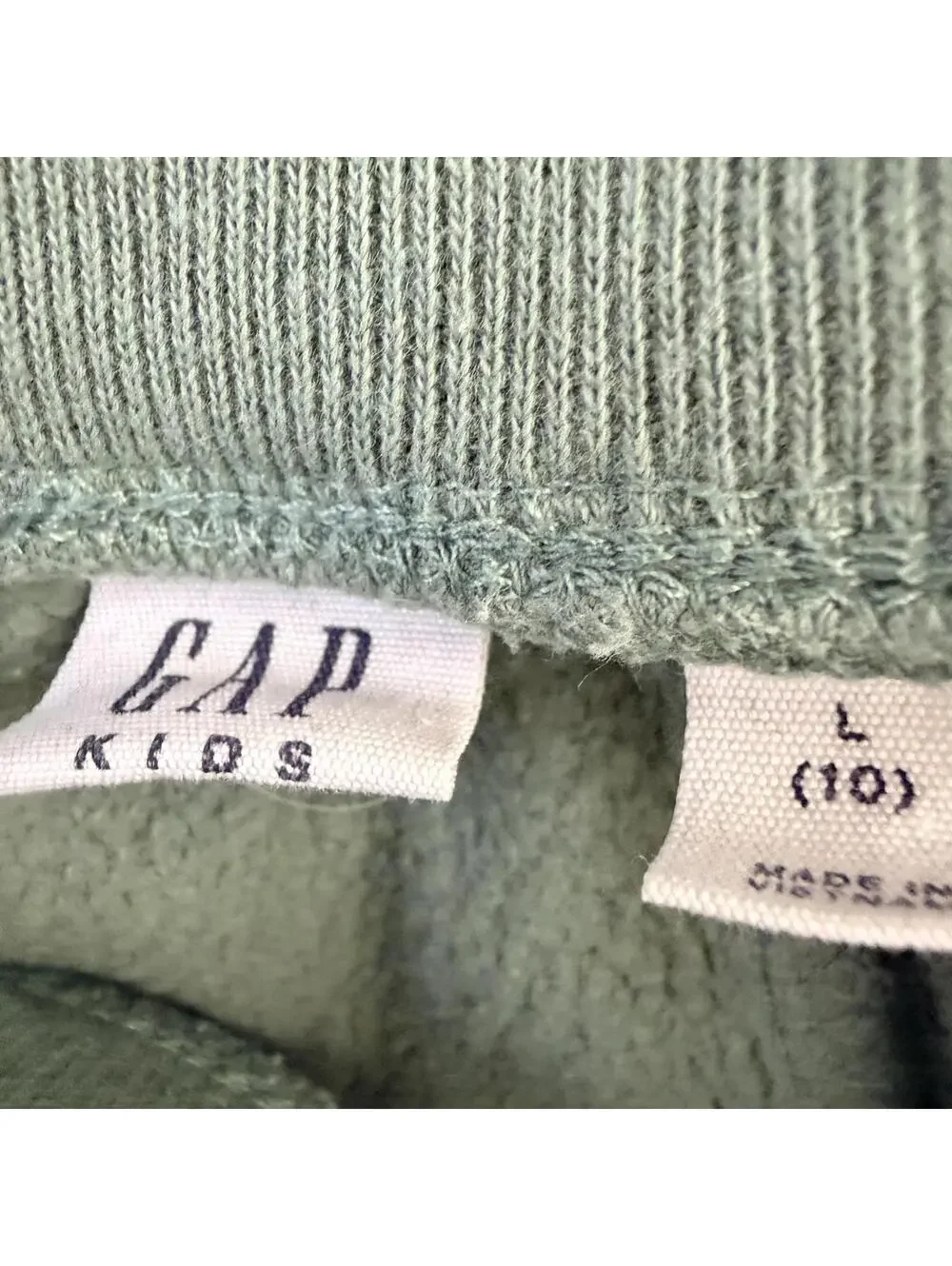 GAP Kids Girls Size L (10) Sweatpants Green Floral With Drawstring